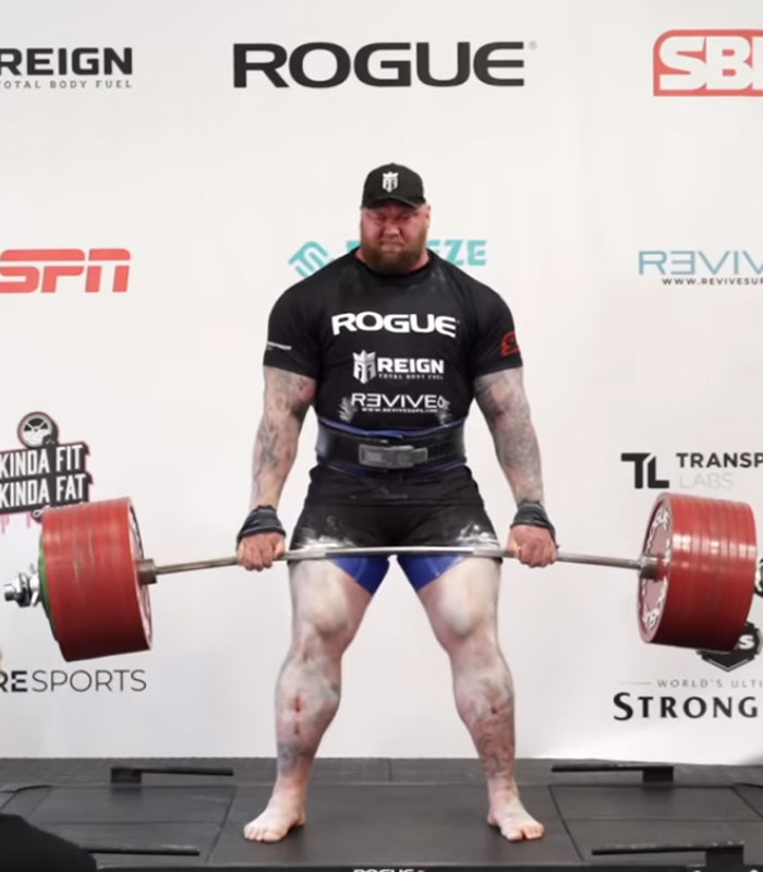 ‘Game of Thrones’ star Hafthor Bjornsson, sets a new record by deadlifting 1,104 pounds