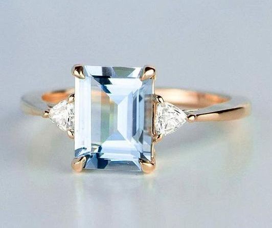 engagement ring emerald cut for virgo