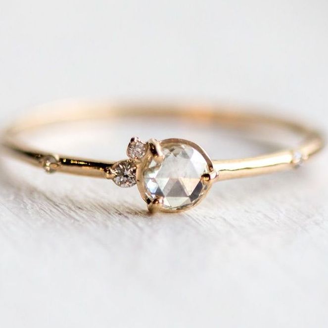 engagement rings minimalist for aquarius
